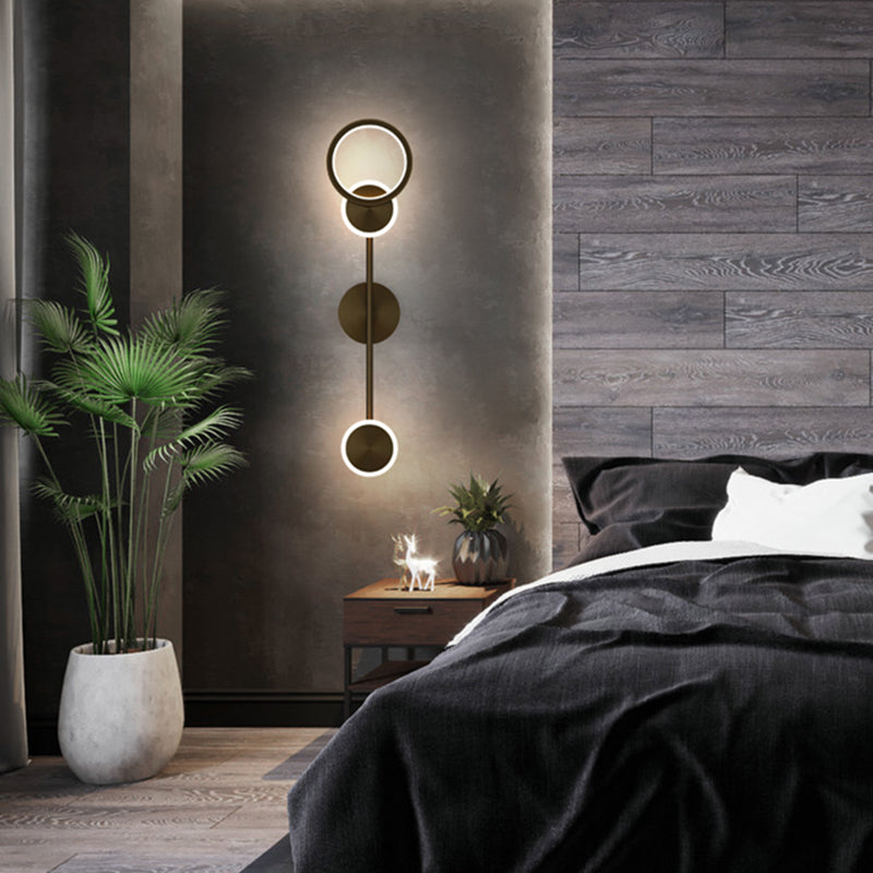 1-Light Modern Nordic Wall Lights Copper Wall Mounted Lamps for Bedroom