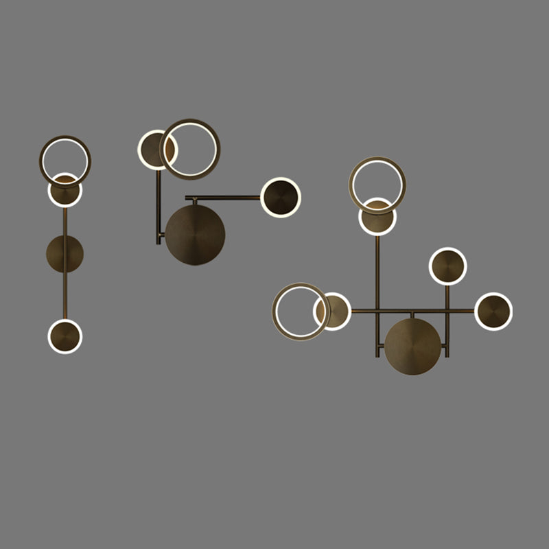 1-Light Modern Nordic Wall Lights Copper Wall Mounted Lamps for Bedroom