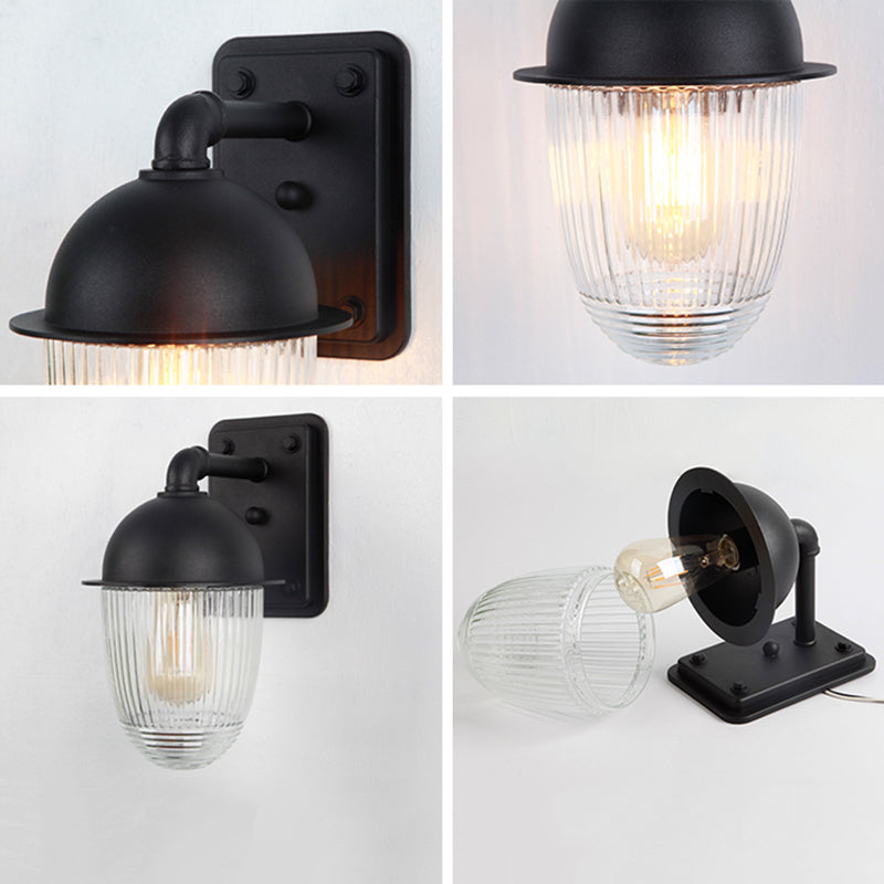 Wrought Iron Wall Lamp Sconce Industrial Outdoor Armed Sconce Light Fixture