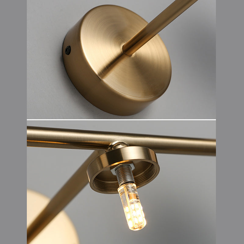 Nordic Modern Metal Wall Mounted Lighting Gold Wall Sconce for Bedroom