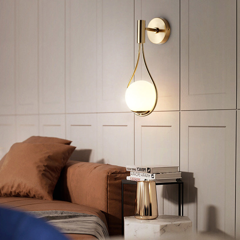 Global Gold Wall-Mounted Light Metal Wall Light Sconces for Living Room