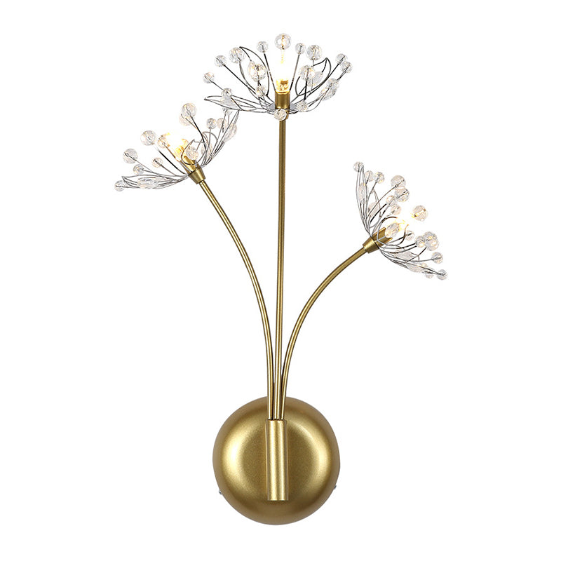 Lampada da parete a parete in metallo moderno nordico a 3 luci per la camera da letto