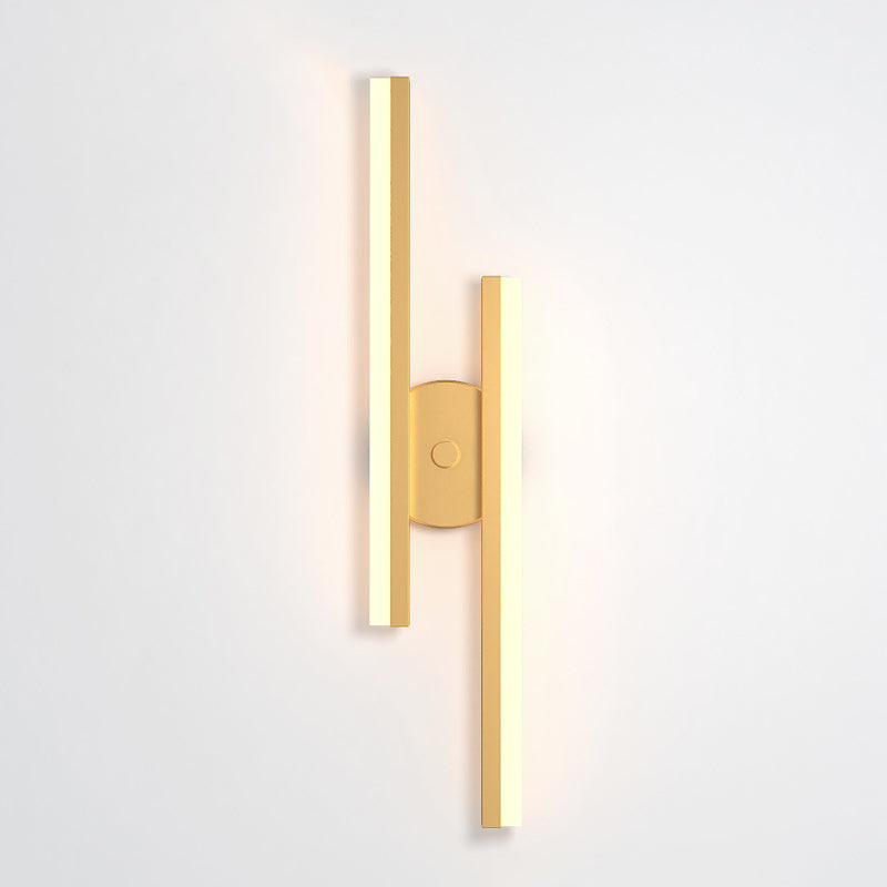 Luci di applique a parete lineare Modern Wall Lamp Metal 1 Light Sconce Lights Fishestures
