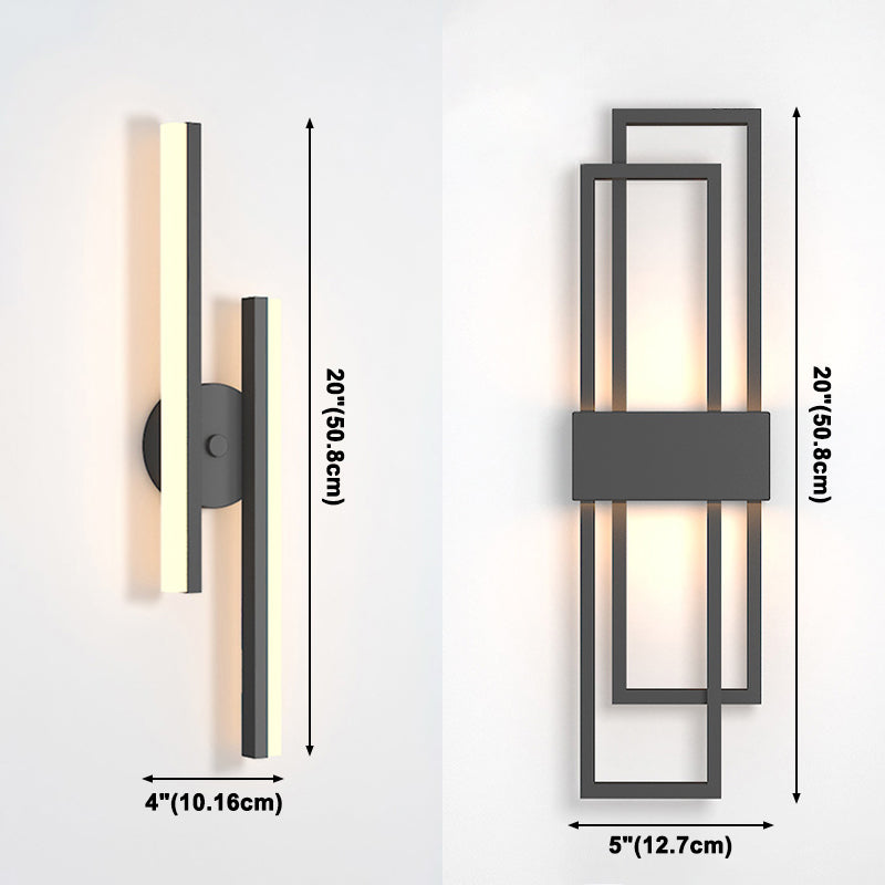 Luci di applique a parete lineare Modern Wall Lamp Metal 1 Light Sconce Lights Fishestures