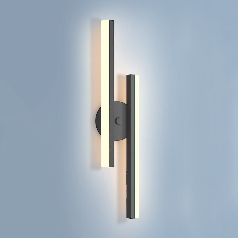 Luci di applique a parete lineare Modern Wall Lamp Metal 1 Light Sconce Lights Fishestures