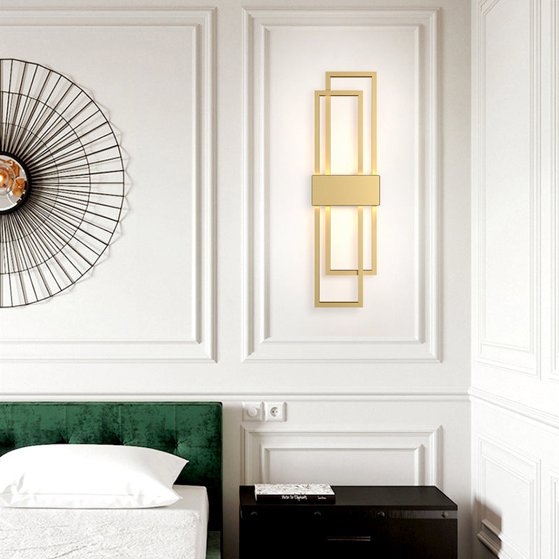 Luci di applique a parete lineare Modern Wall Lamp Metal 1 Light Sconce Lights Fishestures