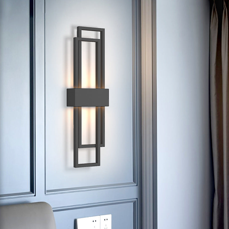 Luci di applique a parete lineare Modern Wall Lamp Metal 1 Light Sconce Lights Fishestures