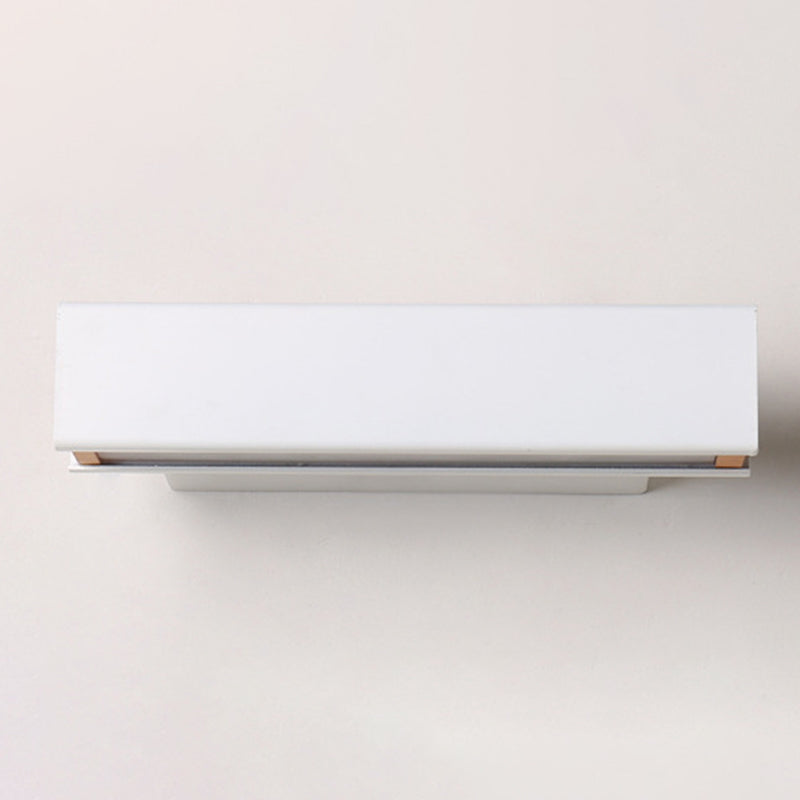 Modern Creative LED Rotatable Wall Lamp Wrought Iron Rectangular Wall Light with Acrylic Shade