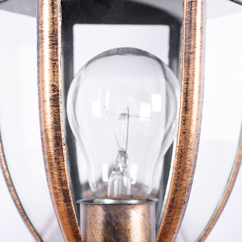 Bewaffnetes klares Glas 1-Licht Wandleuchte Industrielle Außenwandlampe im Freien