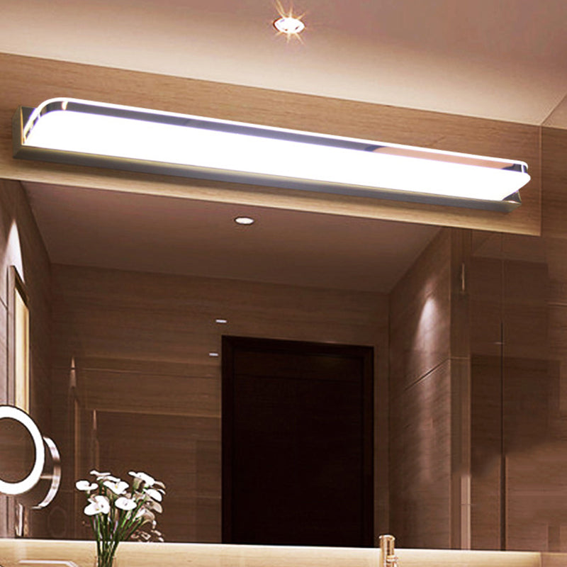 Acconde da parete da parete lineare a 1 luce moderna moderna illuminazione da parete specchio in stile semplice in oro