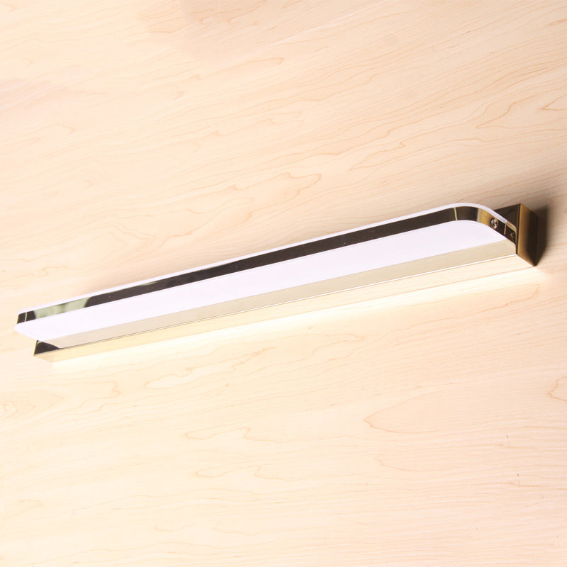 Acconde da parete da parete lineare a 1 luce moderna moderna illuminazione da parete specchio in stile semplice in oro