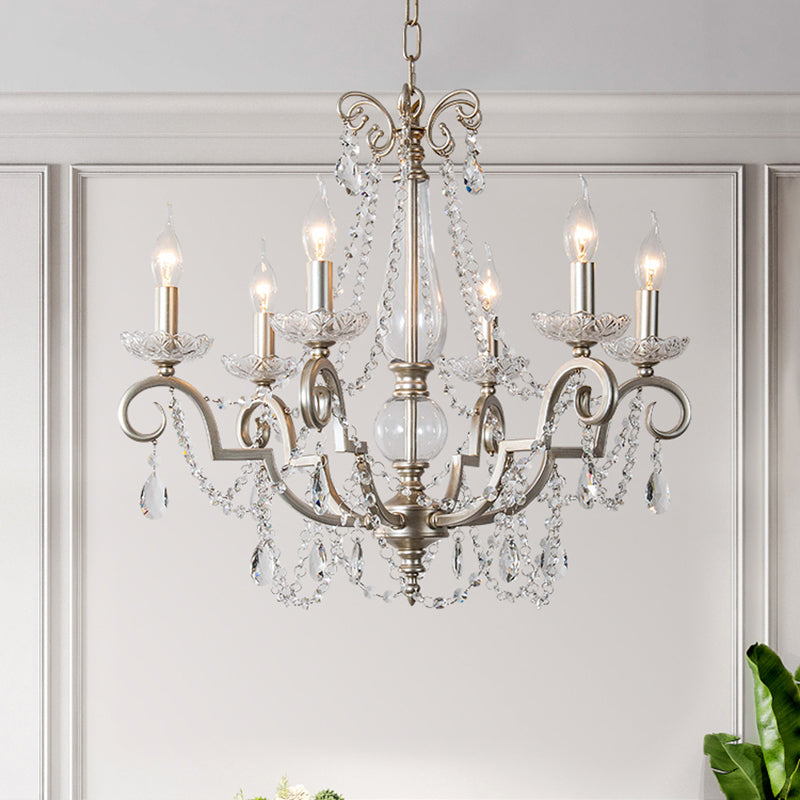 Crystal Vintage  Pendant Lighting Fixtures Silver Sputnik Hanging Lights