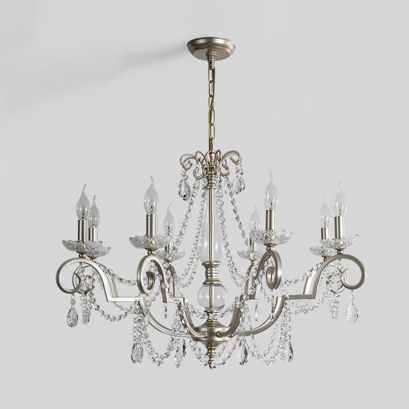 Crystal Vintage  Pendant Lighting Fixtures Silver Sputnik Hanging Lights