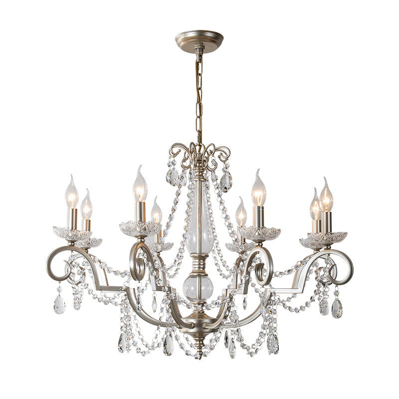 Crystal Vintage  Pendant Lighting Fixtures Silver Sputnik Hanging Lights