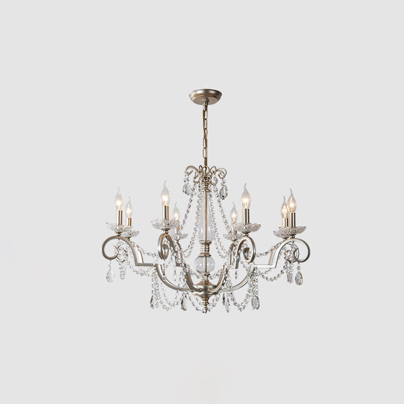 Crystal Vintage  Pendant Lighting Fixtures Silver Sputnik Hanging Lights