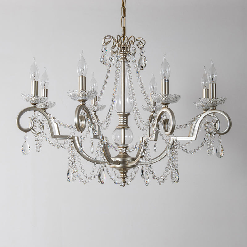 Crystal Vintage  Pendant Lighting Fixtures Silver Sputnik Hanging Lights