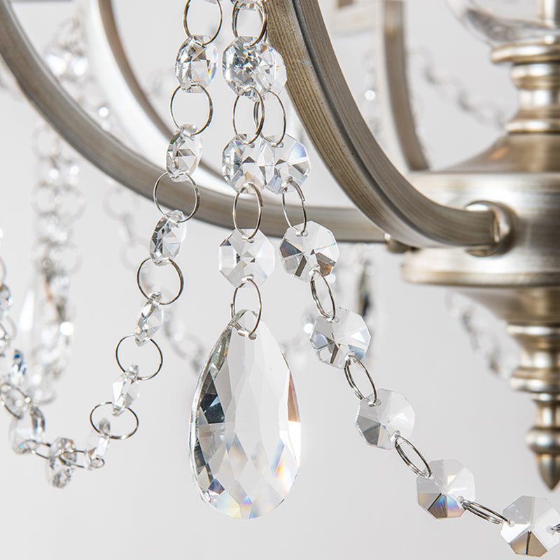 Crystal Vintage  Pendant Lighting Fixtures Silver Sputnik Hanging Lights