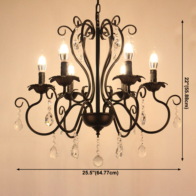 Traditional Hanging Pendant Lights Crystal Hanging Lamps for Living Room