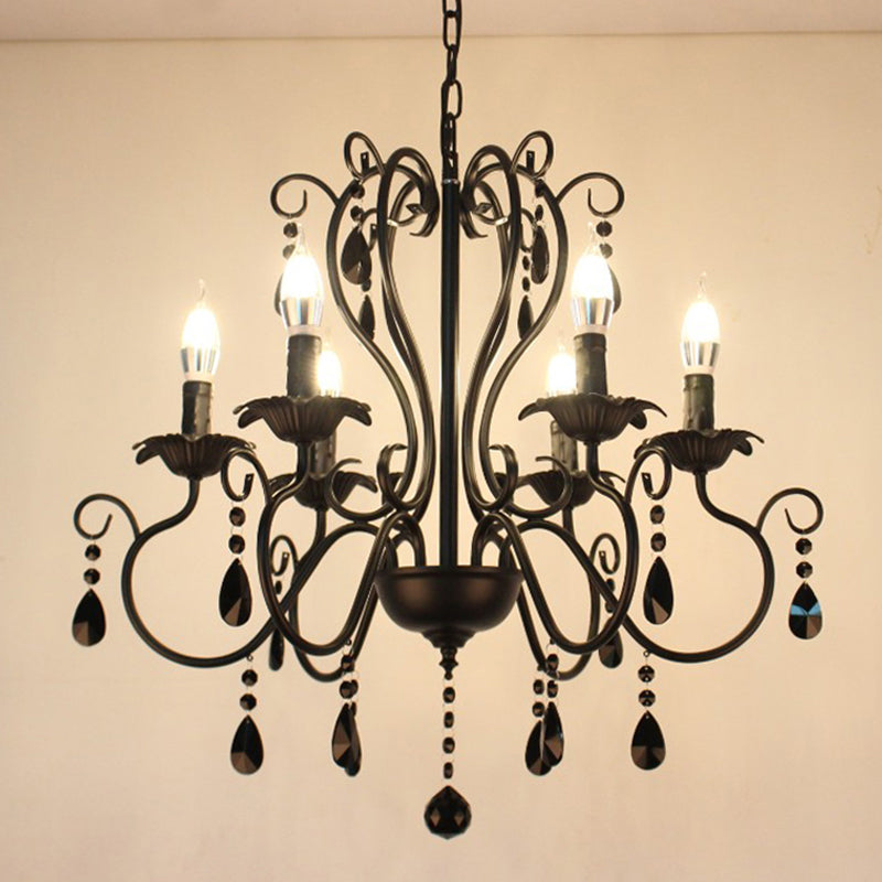 Traditional Hanging Pendant Lights Crystal Hanging Lamps for Living Room