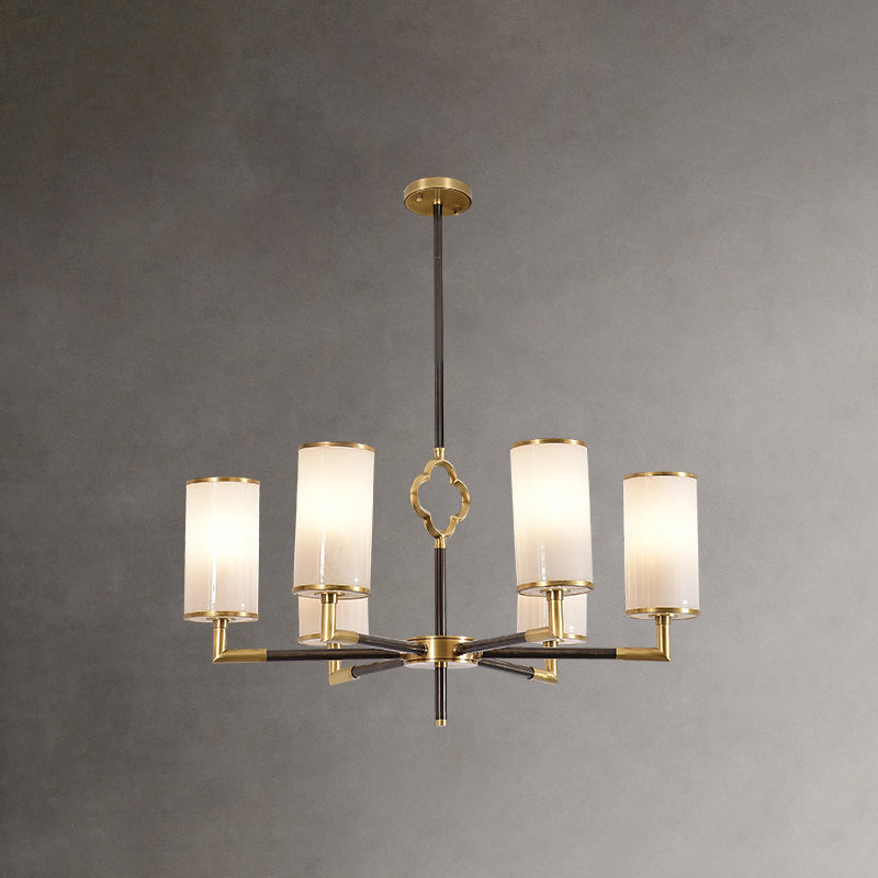 Vetro bianco moderno moderno il soffitto a sospensione cilindro sospeso lampada a sospensione