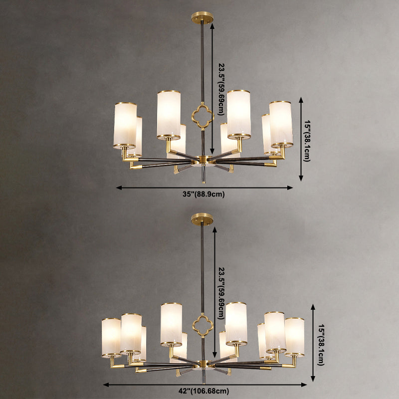 Luces colgantes colgantes de cilindros modernos de vidrio colgante moderno