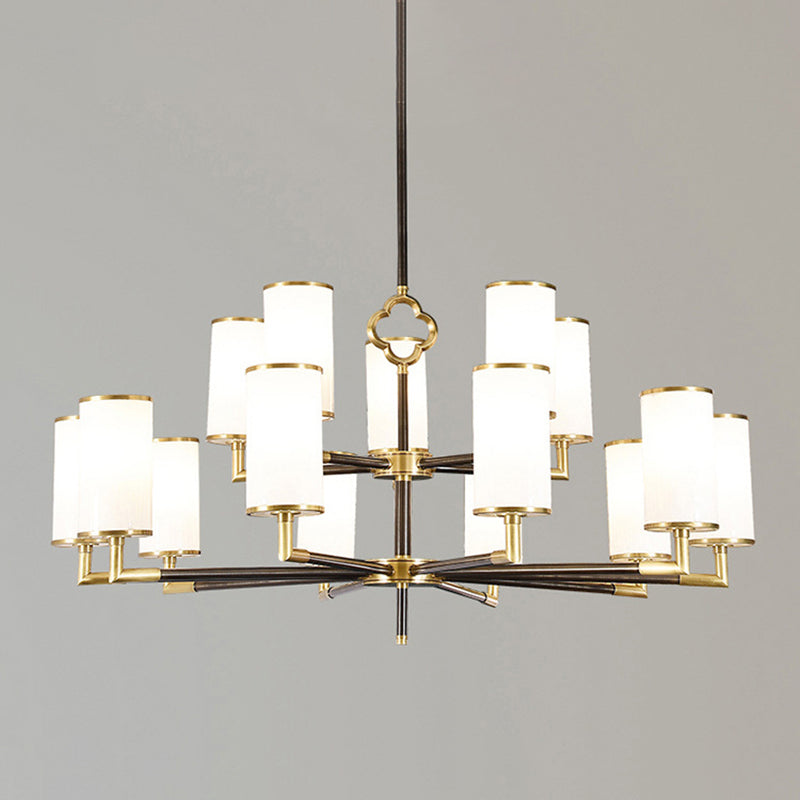 Luces colgantes colgantes de cilindros modernos de vidrio colgante moderno