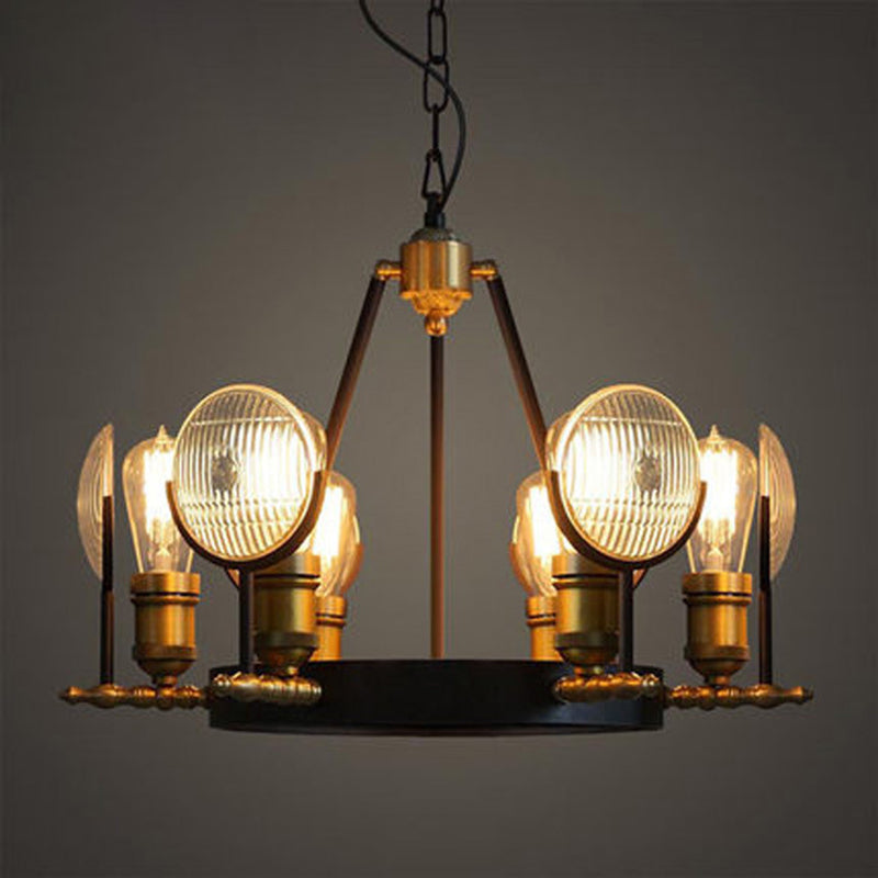 Luces de techo colgantes negros vintage Candelera colgante de metal para comedor