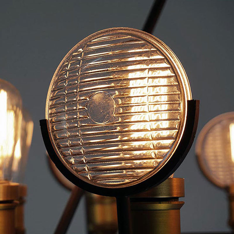 Luces de techo colgantes negros vintage Candelera colgante de metal para comedor