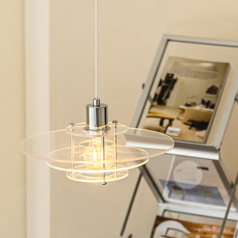 4-stufige minimalistische hängende leichte, Acryl-Ein-Bulb-Schattenschattenlampe für Wohnzimmer
