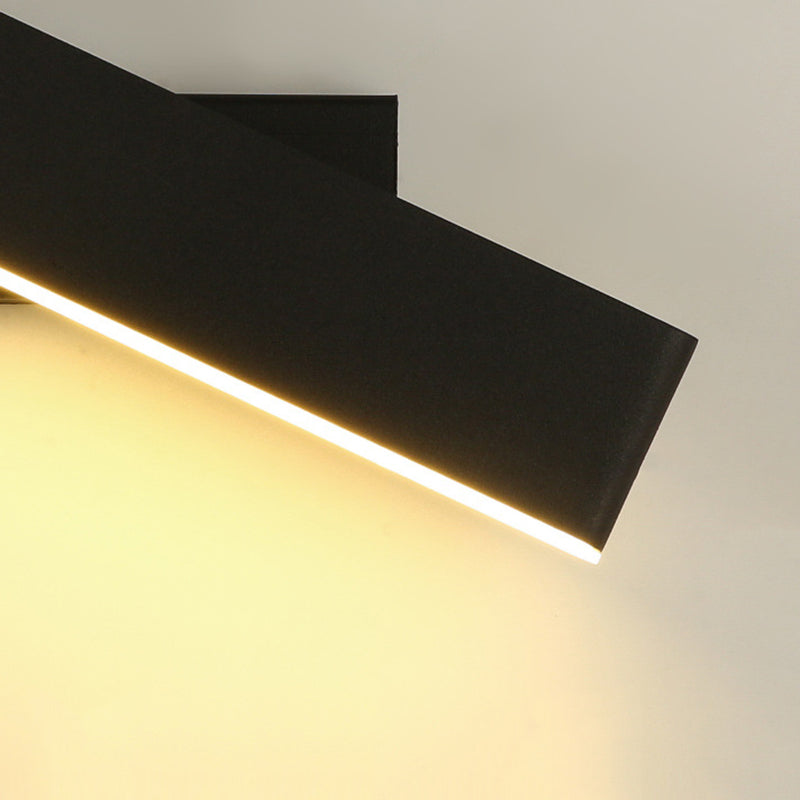 Nordic Modern Wall Lighting 1-Light LED Squared Sconce Light for Bedroom