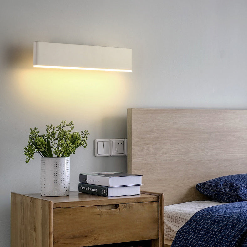 Nordic Modern Wall Lighting 1-Light LED Squared Sconce Light for Bedroom