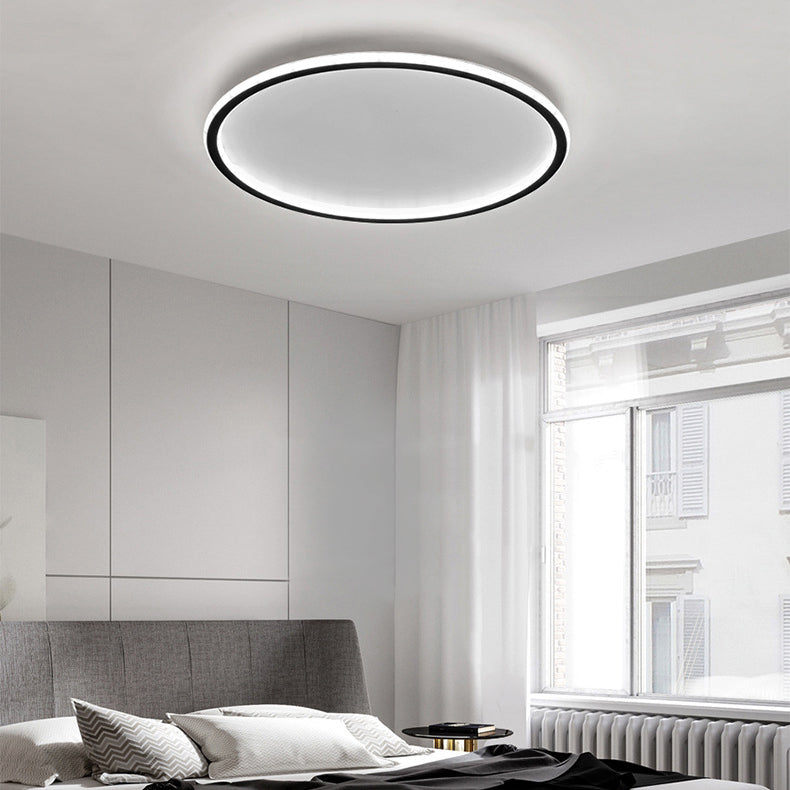1-Light Round Shade Flush Mount Modern Simple Style Flush Mount LED Lights