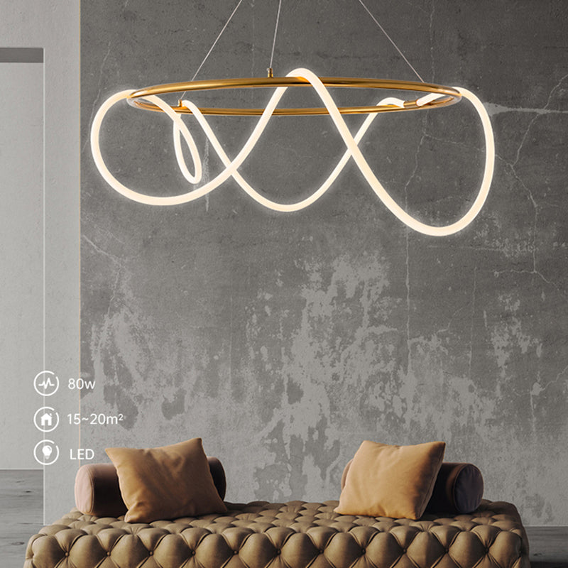 Modern Nordic Light Luxury Simple Style LED Pendant Chandelier Light for Dining Room