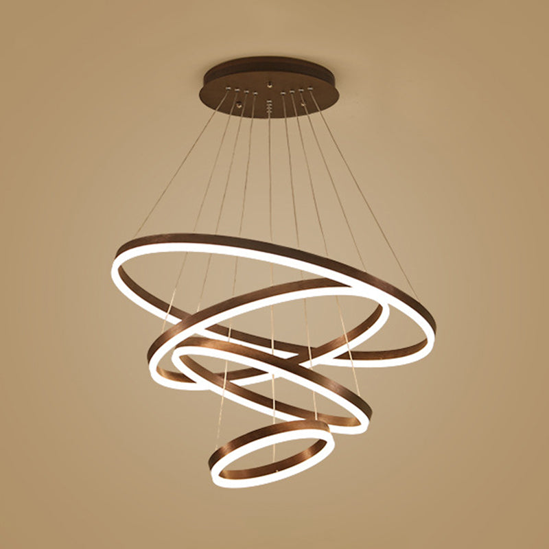 Luz colgante de lámparas LED doradas de estilo nórdico para sala de estar de sala de estar