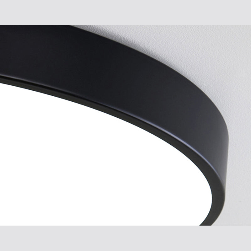 Metal Round Led Flush Mount Light Fixture Modern Style 1 Head Flush Ceiling Light