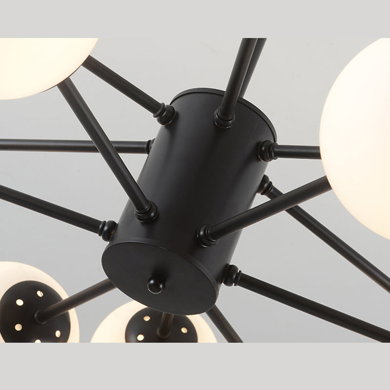 Luz de lámpara LED de metal de estilo múltiple de múltiples anillos de un solo nivel