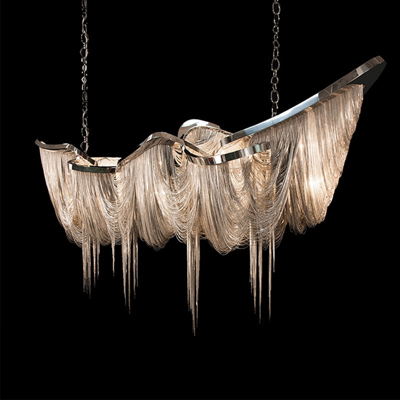 Postmodern Linear Lighting Fipts Tasel Alluminio Down Lighting Ciondolo