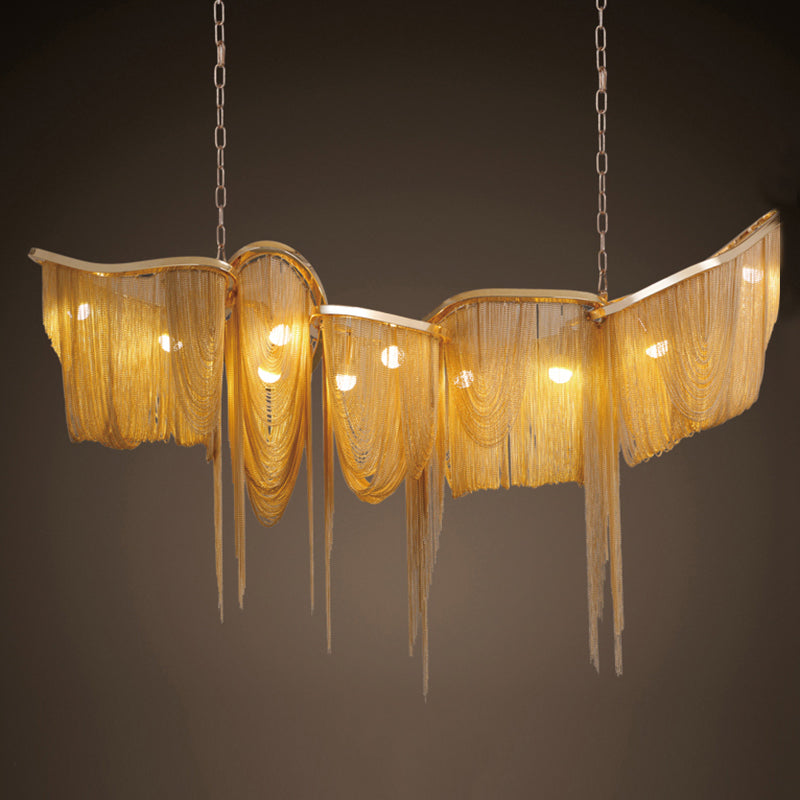 Postmodern Linear Lighting Fipts Tasel Alluminio Down Lighting Ciondolo