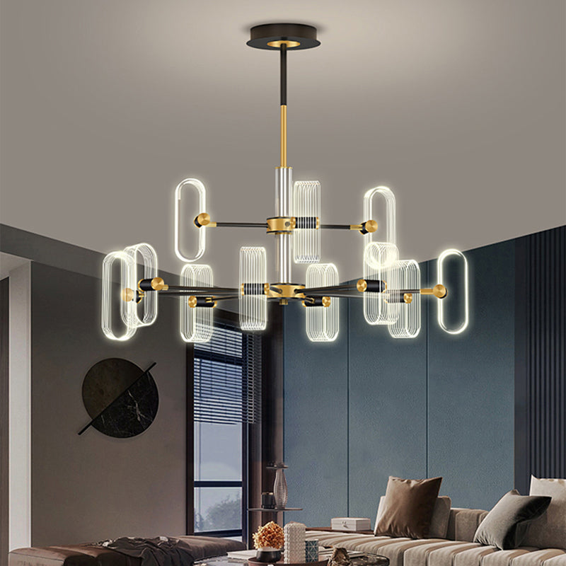 Acrylic Contemporary Pendant Lighting Fixtures Black Sputnik Hanging Lights