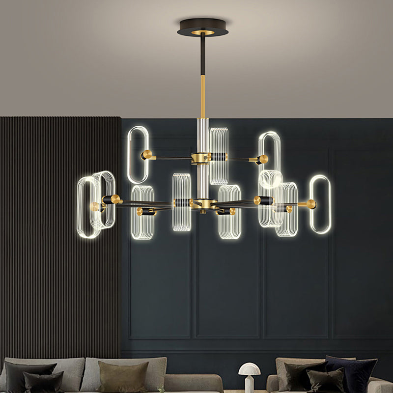 Acrylic Contemporary Pendant Lighting Fixtures Black Sputnik Hanging Lights