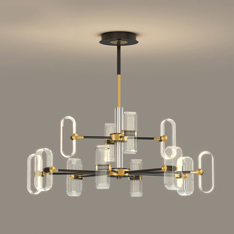 Acrylic Contemporary Pendant Lighting Fixtures Black Sputnik Hanging Lights