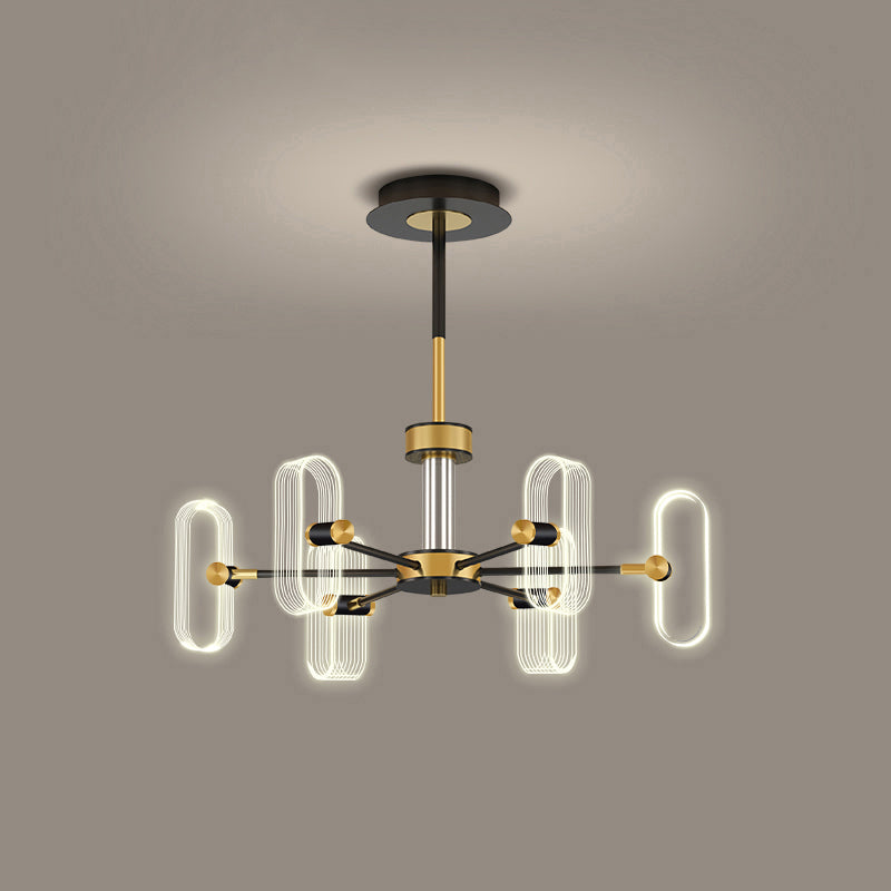 Acrylic Contemporary Pendant Lighting Fixtures Black Sputnik Hanging Lights