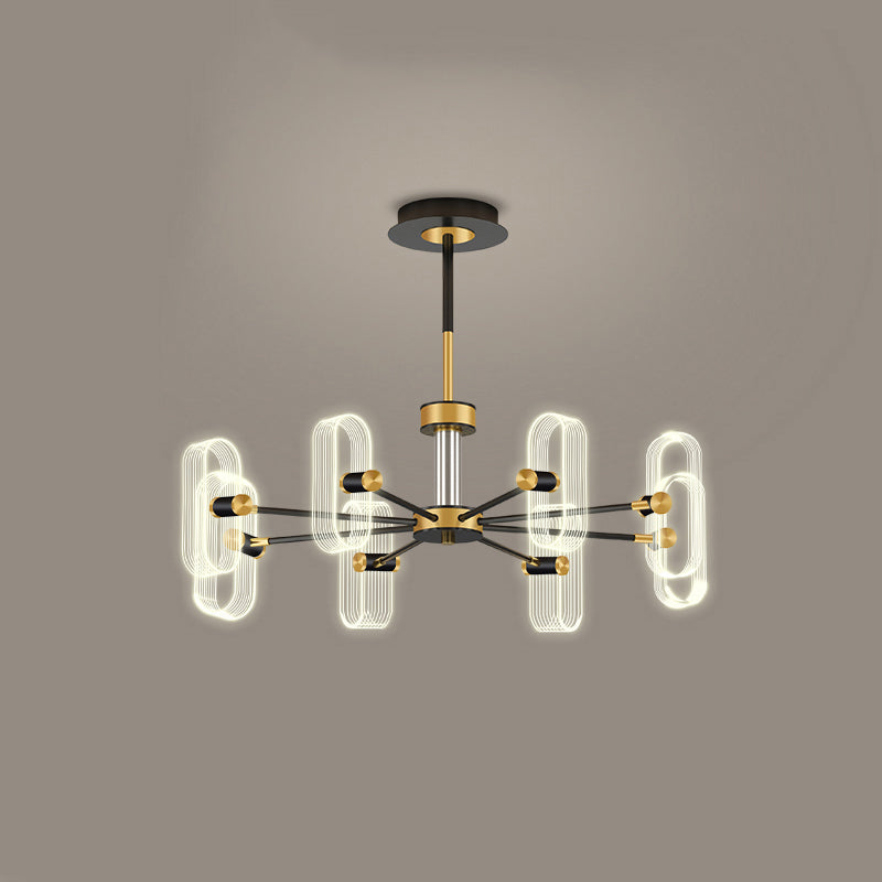 Acrylic Contemporary Pendant Lighting Fixtures Black Sputnik Hanging Lights