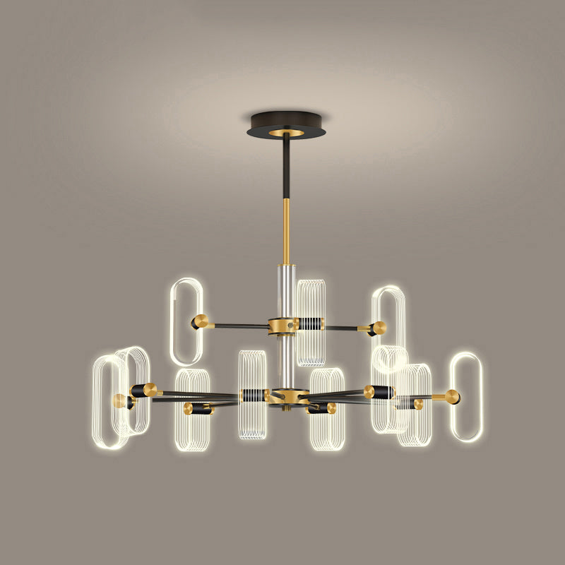 Acrylic Contemporary Pendant Lighting Fixtures Black Sputnik Hanging Lights