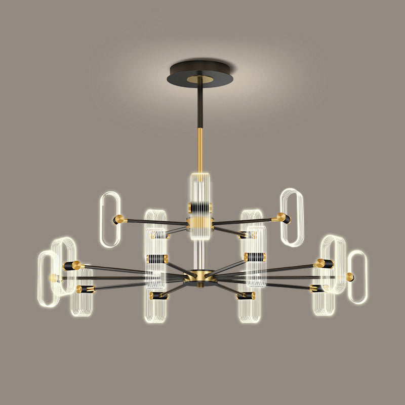 Acrylic Contemporary Pendant Lighting Fixtures Black Sputnik Hanging Lights