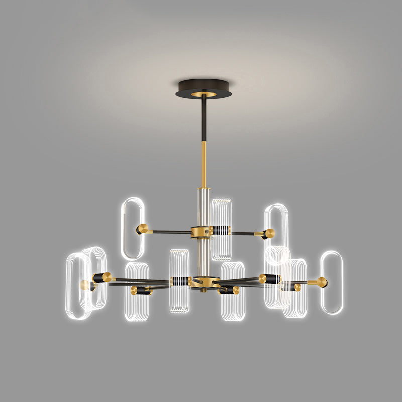 Acrylic Contemporary Pendant Lighting Fixtures Black Sputnik Hanging Lights