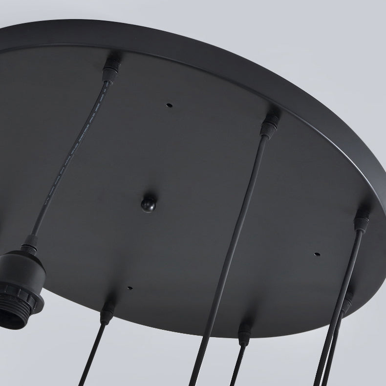 Modern Lumo geometrico di lusso Light Light Trooted in ferro battuto lampada sospesa con tonalità di cristallo