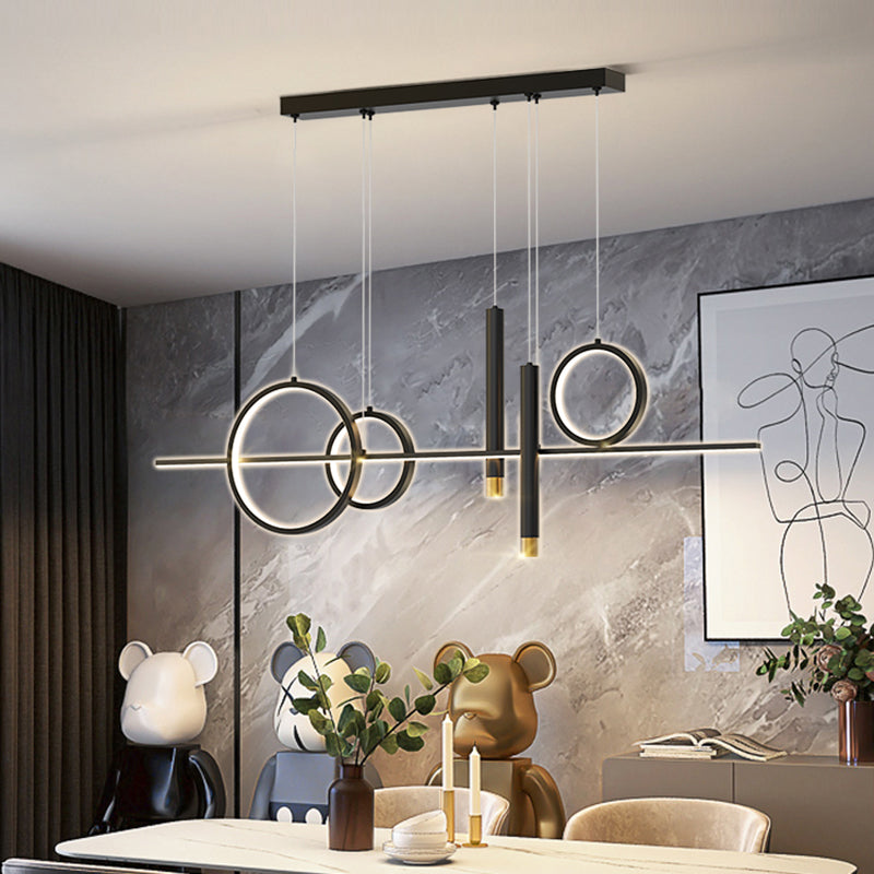 Apparecchi di illuminazione moderna a led isola a led lampada lampadario lineare per sala da pranzo