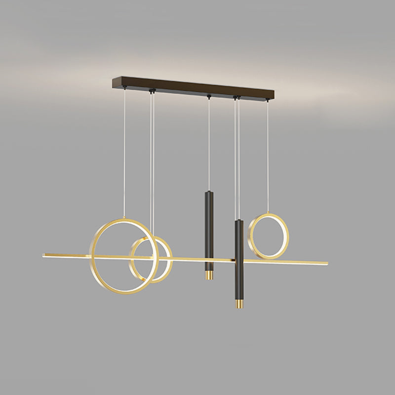 Apparecchi di illuminazione moderna a led isola a led lampada lampadario lineare per sala da pranzo