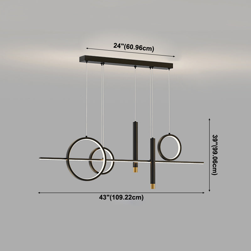 Apparecchi di illuminazione moderna a led isola a led lampada lampadario lineare per sala da pranzo